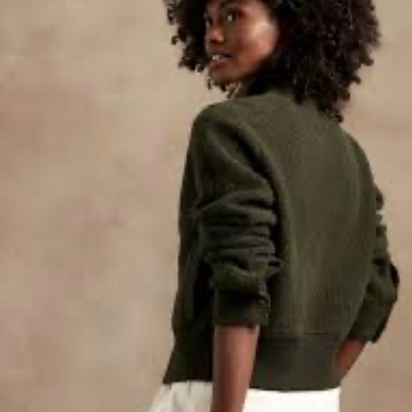 Banana Republic Heritage Boucle Bomber Sweater - Picture 13 of 13